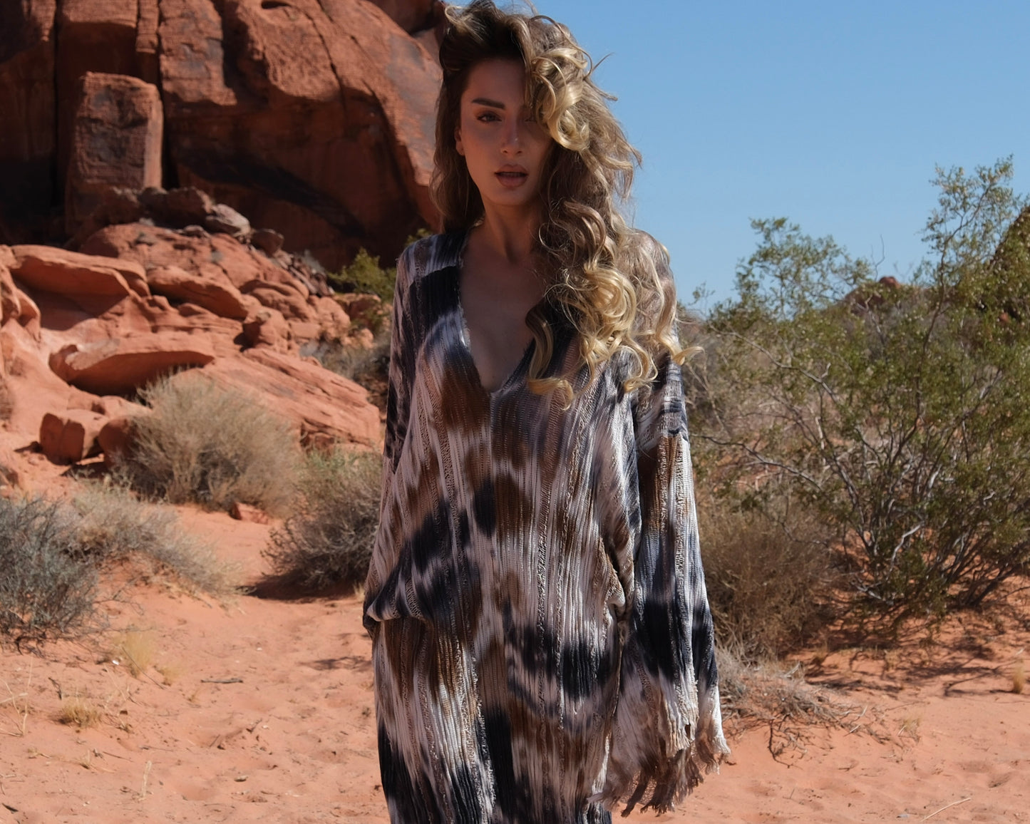 Inanna - Bohemian Style Summer knit kaftan
